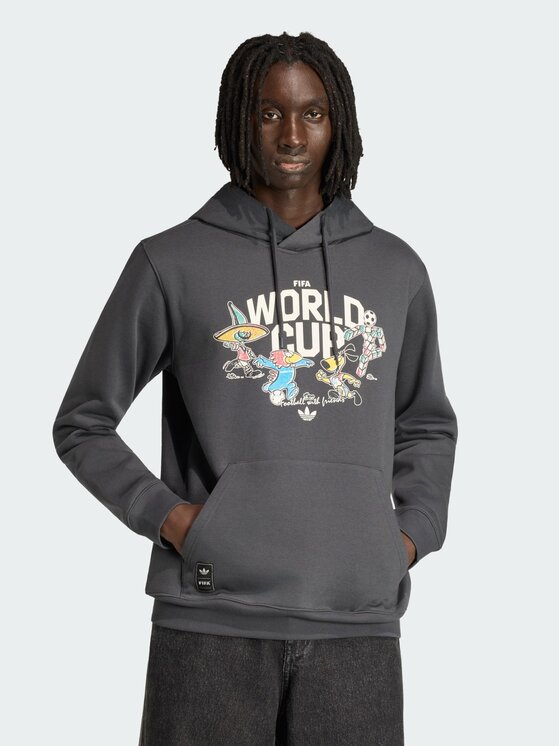 adidas adidas Bluza techniczna FIFA World Cup 26™ Mascot Szary Regular Fit