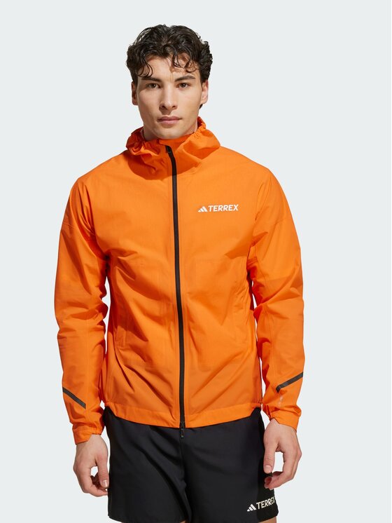adidas adidas Kurtka do biegania 144305 Pomarańczowy Slim Fit
