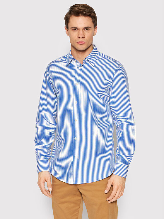 United Colors Of Benetton Риза 5WHT5QKN8 Син Slim Fit