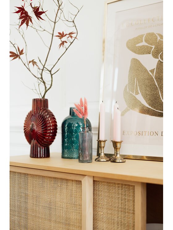 MIAhome MIAhome Wazon ceramiczny ze zdobieniem VINTAGE Turkusowy