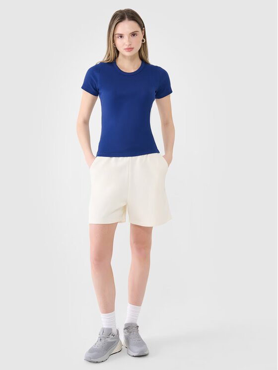 4F 4F T-shirt 4FWSS25TTSHF1968-30S Blu Slim Fit