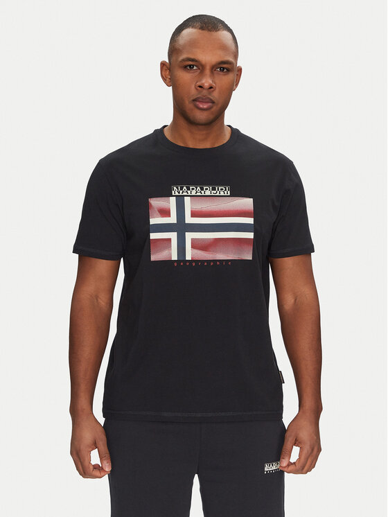 Napapijri Napapijri T-Shirt S-Lari NP0A4IE59411 Černá Regular Fit