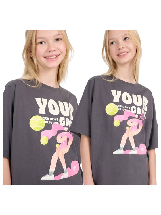 4F 4F T-Shirt 4FJASAW24TTSHF2592-22S Czarny Oversize