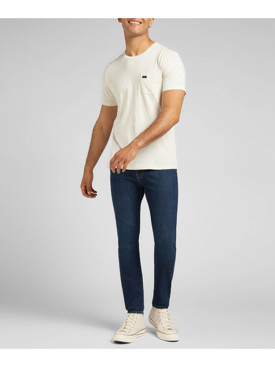 Lee Lee T-Shirt L63JFQNQ Beżowy Slim Fit