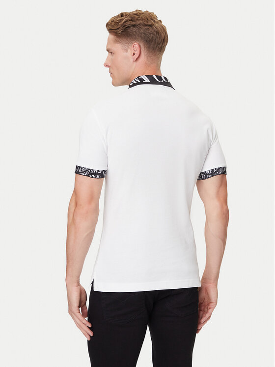 Versace Jeans Couture Versace Jeans Couture Тениска с яка и копчета 79GAGT02 CJ01T Бял Regular Fit