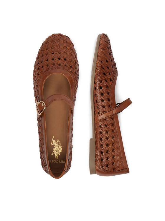 U.S. Polo Assn. U.S. Polo Assn. Балеринки EO-LARISA001W/6L1 Светлокафяв