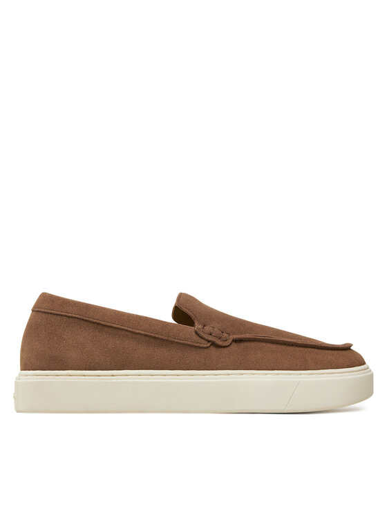 Calvin Klein Calvin Klein Nizki čevlji Moccasin Suede HM0HM01794 Rjava