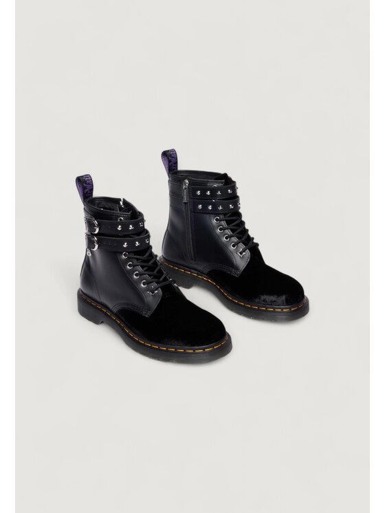 Dr. Martens Dr. Martens Anfibi 1460 Wdn Smooth+Velvet Nero