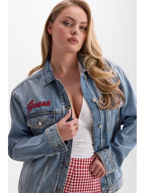 Guess Guess Kurtka przejściowa 182724 Niebieski Classic Fit