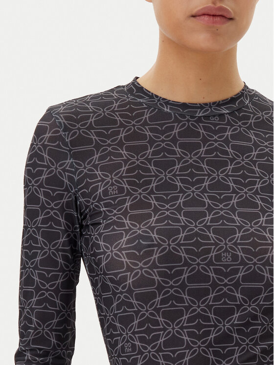 HUGO HUGO Blúz Diralina_10 50542422 Fekete Slim Fit