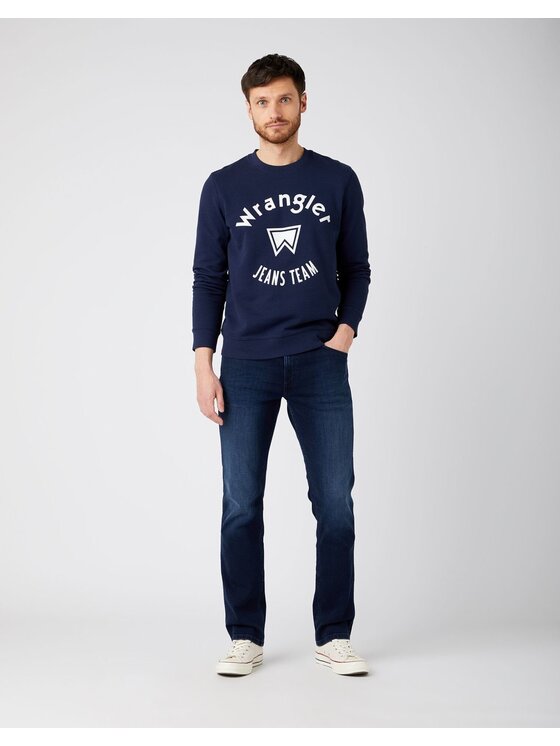 Wrangler Wrangler Bluza CREW SWEAT Niebieski Regular Fit