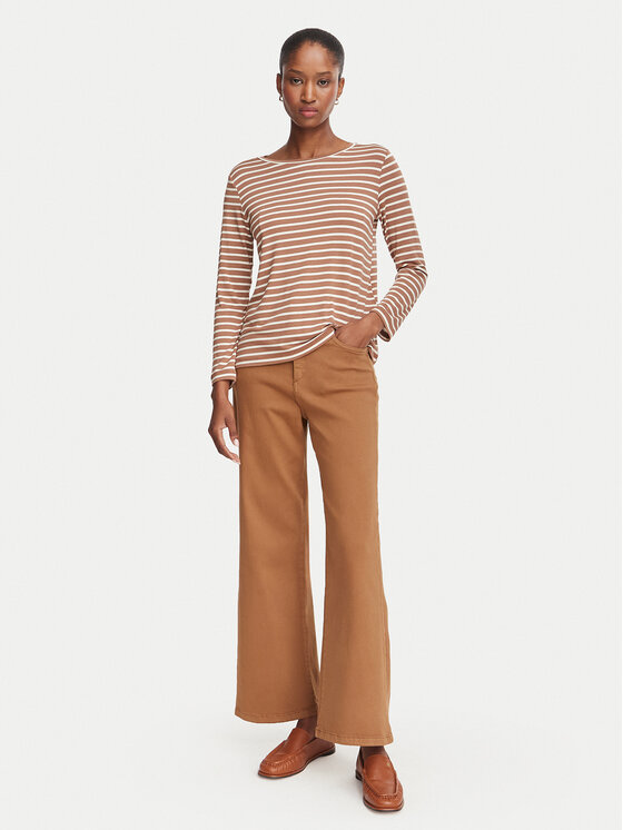 Marella Marella Jeansy Fuxia 2625136061 Světle hnědá Wide Leg