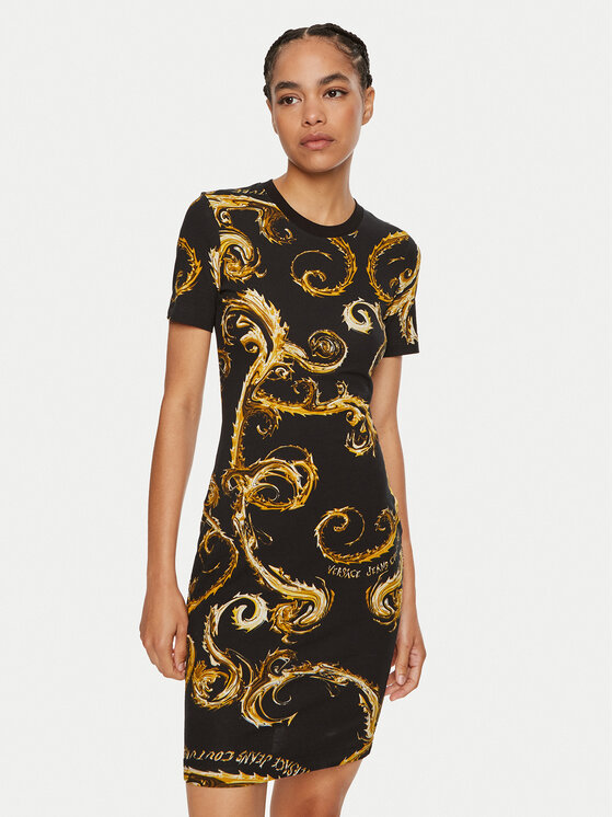 Versace Jeans Couture Versace Jeans Couture Kleid für den Alltag 77HAO939 JS409 Schwarz Slim Fit