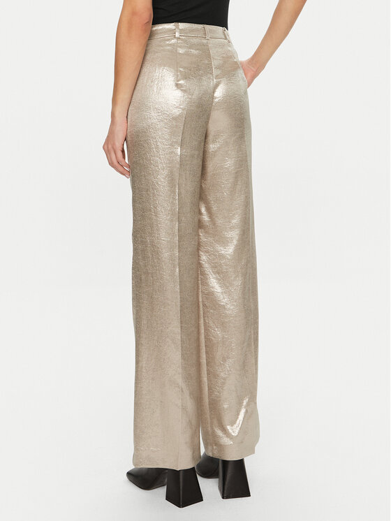 Patrizia Pepe Patrizia Pepe Pantaloni din material 2P1646/A502-FF14 Auriu Regular Fit