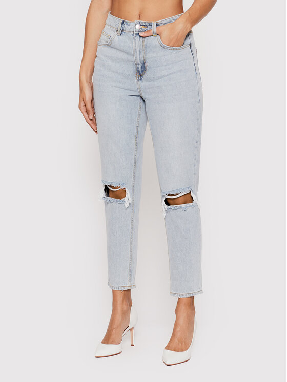 Vero Moda Džinsai Joana 10263961 Mėlyna Mom Fit • Modivo.lt