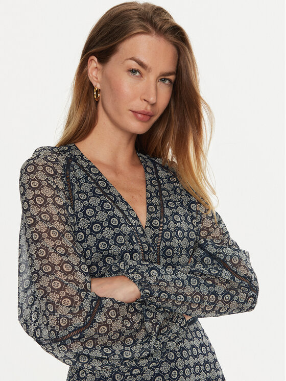 Guess Guess Sukienka codzienna Yvette W4BK29 WDW82 Niebieski Regular Fit