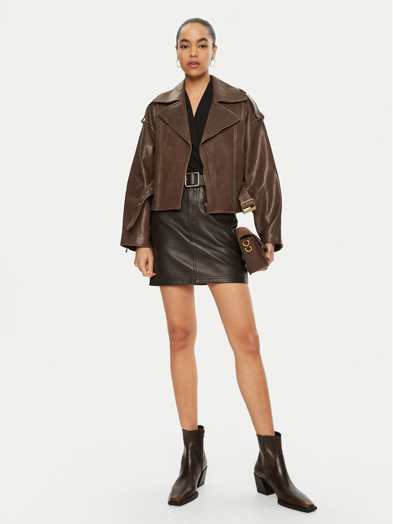 Miss Sixty Miss Sixty Кожено яке 6L4LJ2230000 Кафяв Regular Fit