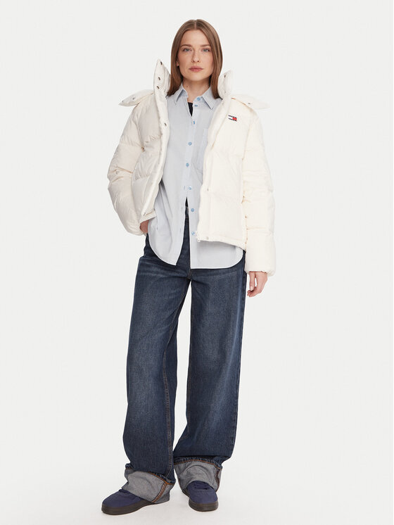 Tommy Jeans Tommy Jeans Vatovaná bunda Alaska DW0DW21623 Écru Relaxed Fit