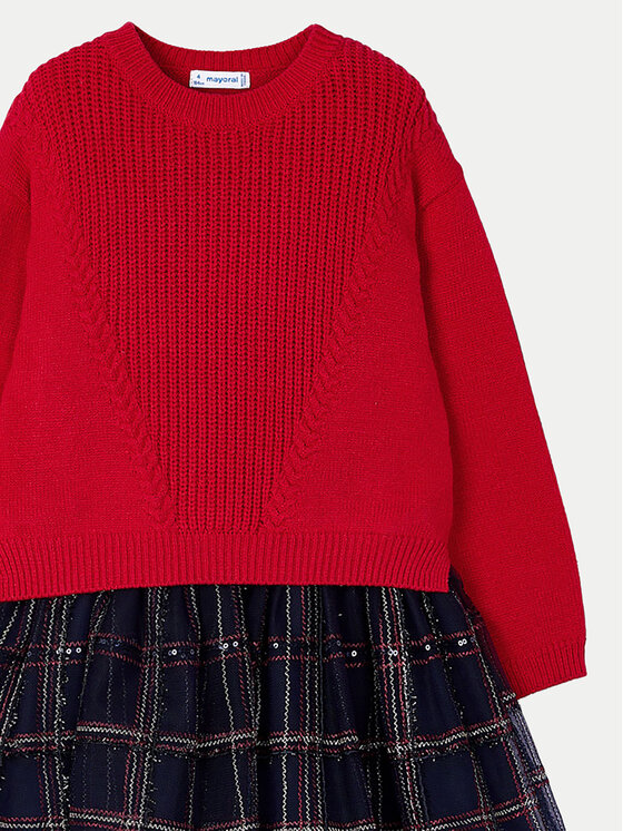 Mayoral Mayoral Set Pullover und Kleid 4912 Rot Regular Fit