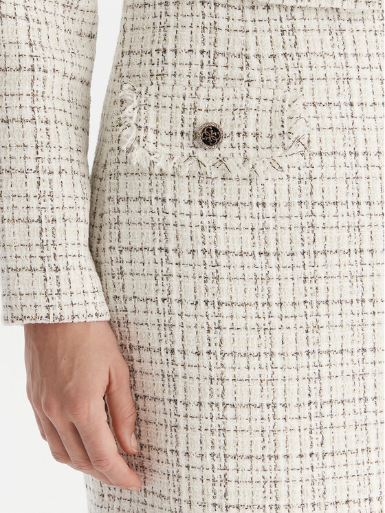 Guess Guess mini svārki W5YD15 WHDB2 Balts Regular Fit