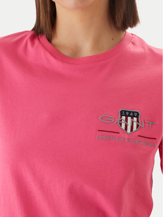 Gant Gant Tričko 4200277 Ružová Regular Fit