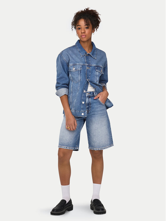 ONLY ONLY Bermude Mate 15340976 Albastru Baggy Fit