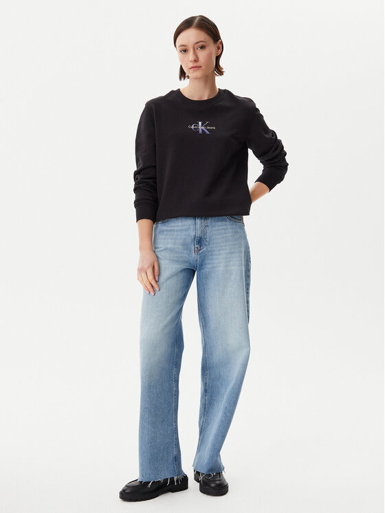 Calvin Klein Jeans Calvin Klein Jeans Μπλούζα Gradient Monologo J20J225360 Μαύρο Regular Fit