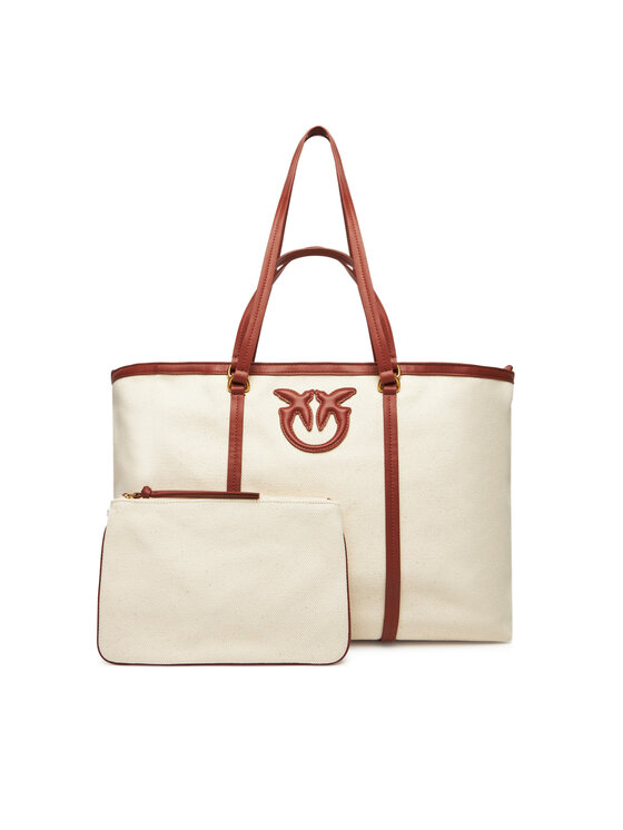 Geantă PINKO Miranda Shopper Extra PE 25 PLTT 104715 A2G2 Bej