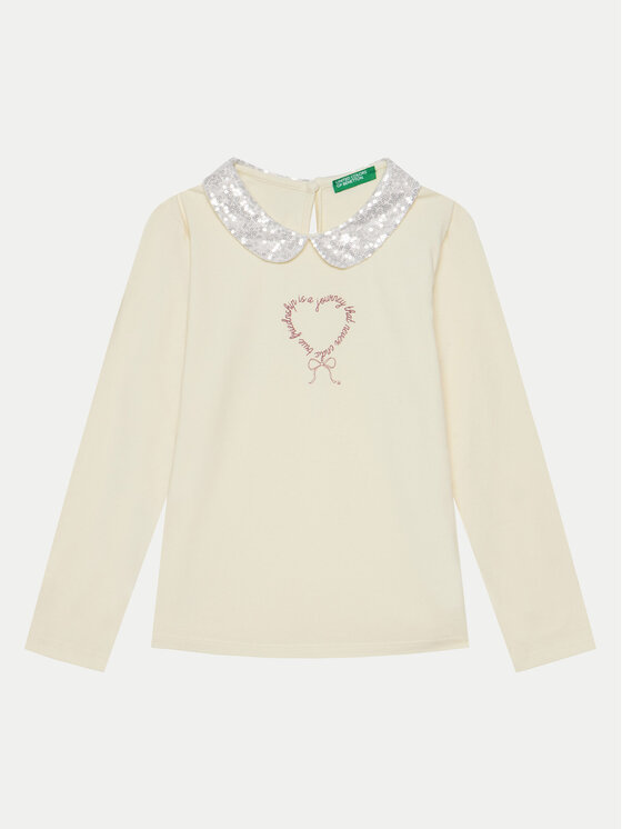 United Colors Of Benetton United Colors Of Benetton Bluse 3Q8DG10H2 Écru Regular Fit