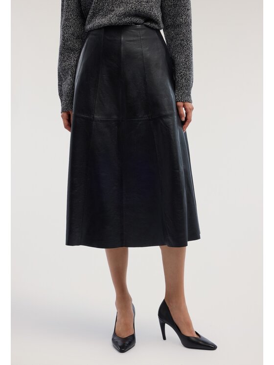 Trussardi Trussardi Spódnica skórzana 1300A000688N033 Czarny A-Line Fit