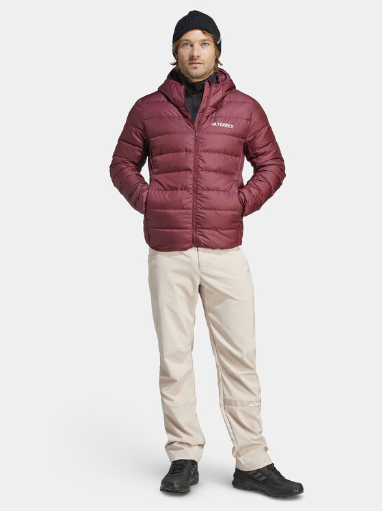 adidas adidas Пухено яке Terrex Multi Light Down IP6040 Червен Slim Fit