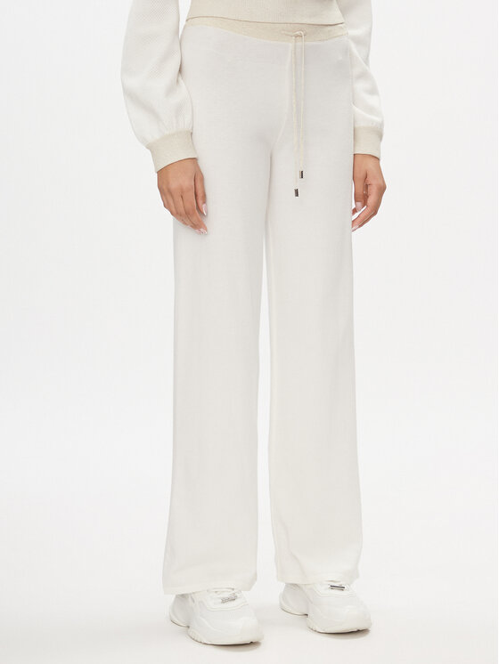 Liu Jo Sport Liu Jo Sport Pantaloni in maglia TA4052 MS005 Écru Bootcut Fit