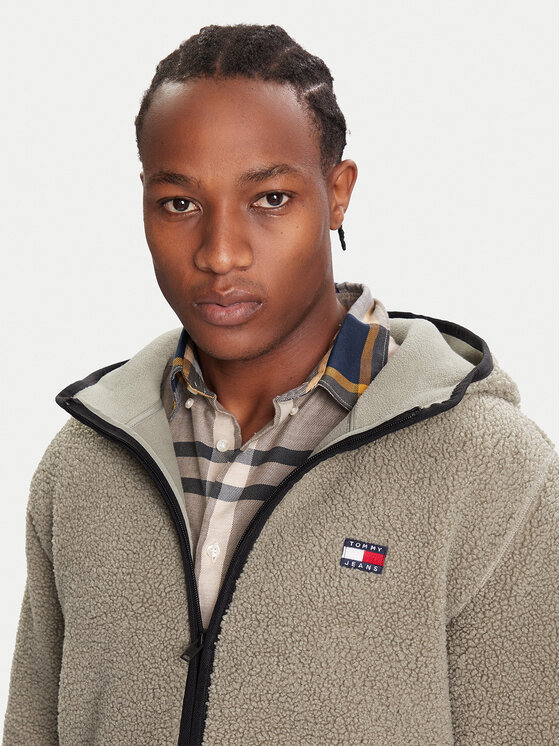 Tommy Jeans Tommy Jeans Džemperis ar kapuci DM0DM19224 Zaļš Regular Fit