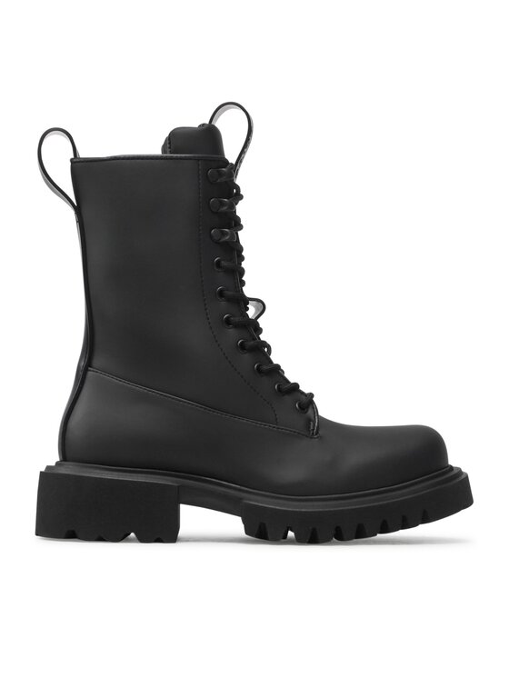 Rains Schnurstiefeletten Show Combat Boot 22600 Schwarz Modivo