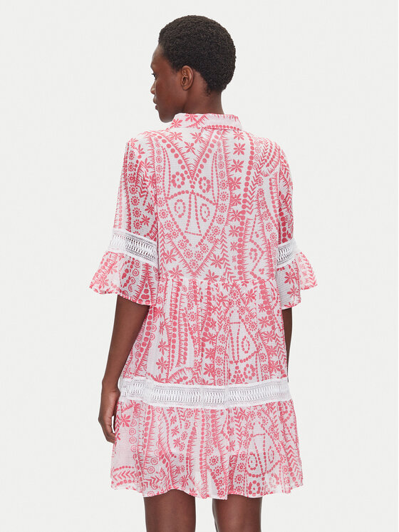 Iconique Iconique Φόρεμα πουκάμισο IC25-039 Ροζ Relaxed Fit