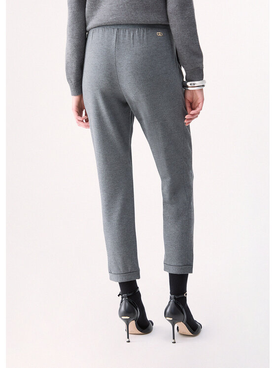 Liu Jo Liu Jo Spodnie materiałowe TF6143FS576D3062 Szary Regular Fit