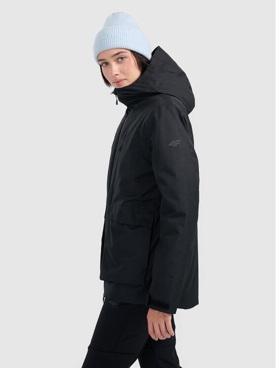 4F 4F Kurtka narciarska APRES SKI Czarny Regular Fit