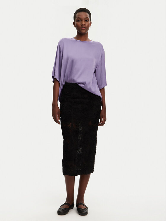 ViCOLO ViCOLO Bluse TD0013 Violett Relaxed Fit