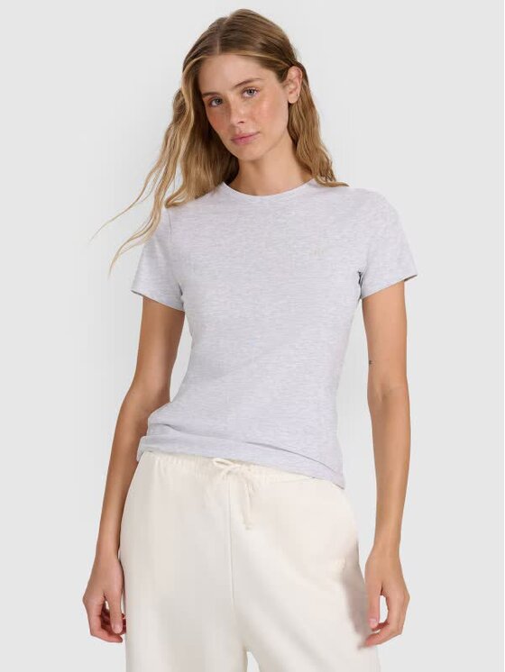 4F 4F T-shirt FWMM00TTSHF2255-27M Grigio Slim Fit