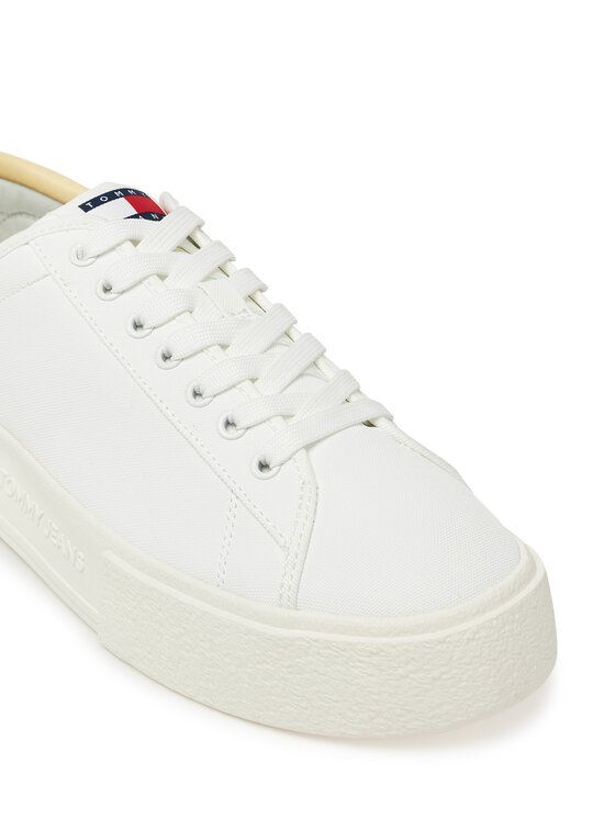Tommy Jeans Tommy Jeans Laisvalaikio batai Tjw Flatform Canvas Sneaker EN0EN02792 Écru