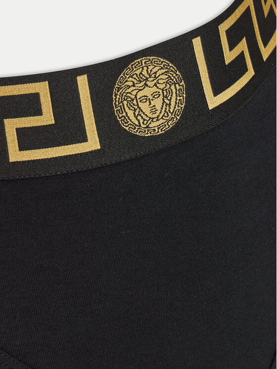 Versace Versace Chiloți clasici cu talie înaltă AUD01050 1A10011 Negru