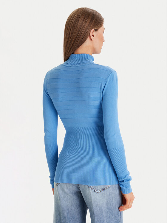 Morgan Morgan Rollkragenpullover 132-MENTOS.M Blau Slim Fit