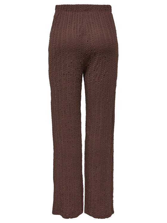 ONLY ONLY Текстилни панталони Ella 15368471 Кафяв Wide Leg
