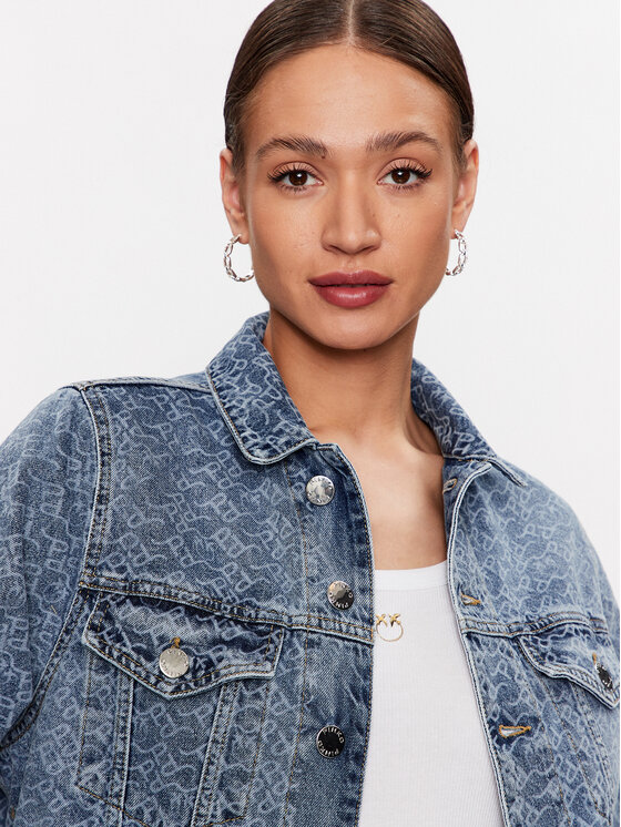 PINKO Pinko Jeansová bunda 100803 A0Q0 Modrá Regular Fit
