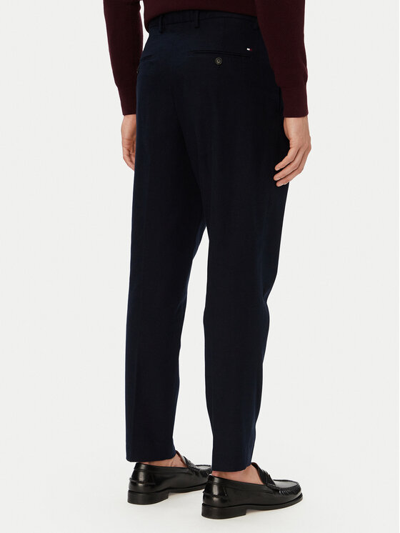Tommy Hilfiger Tommy Hilfiger Medžiaginės kelnės MW0MW45058 Tamsiai mėlyna Tapered Fit