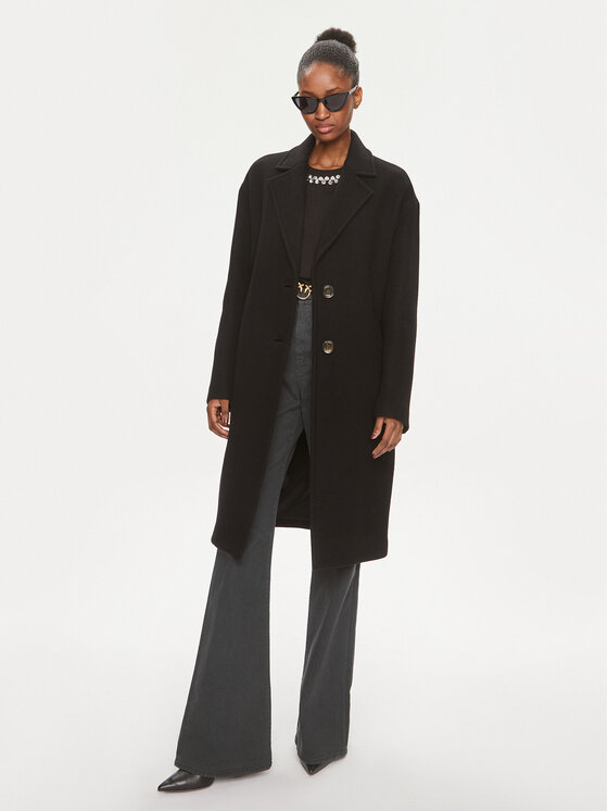 PINKO Pinko Wollmantel Enter 101809 Y7DY Schwarz