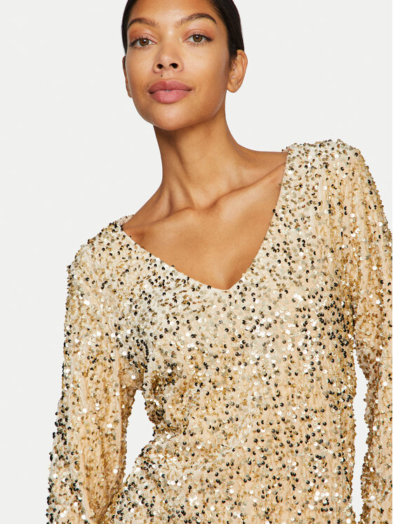 Vila Vila Коктейльна сукня Faith 14102265 Бежевий Regular Fit