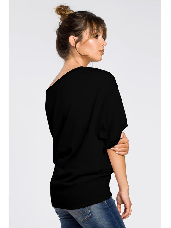 BeWear BeWear Bluza B048 Czarny Baggy Fit
