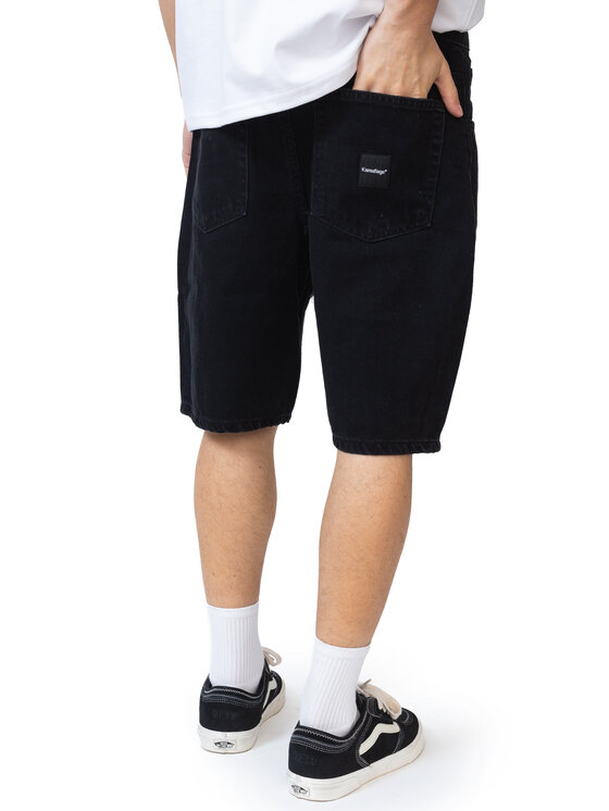 Kamuflage Kamuflage Szorty jeansowe Biggie Czarny Regular Fit