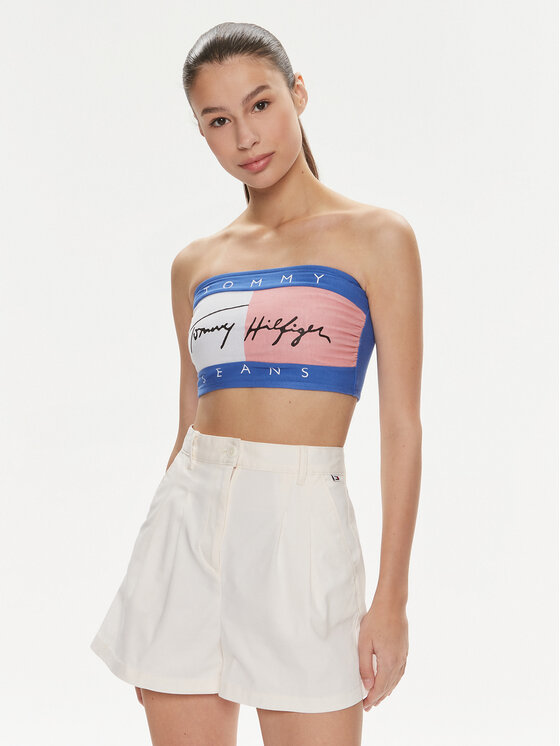 Tommy Jeans Top Bandeau preto - Esdemarca Loja moda, calçados e